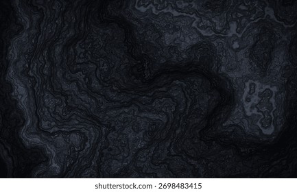 Abstract black stone texture background. Coolled volcanic lava rock