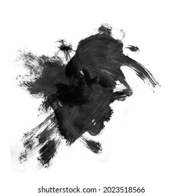 Watercolor Paint Black White Strokes Brush Stock Illustration 1117260023