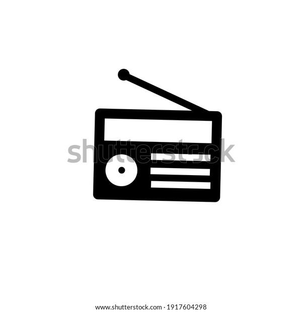 Abstract black and white icon\
radio