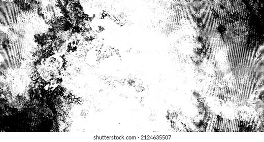 Abstract black and white marbled paper halftone engraving grunge line art. Background with wavy stripes decorative background. Chaotic graphic	
