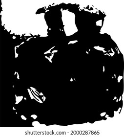 Abstract black and white pattern sketch