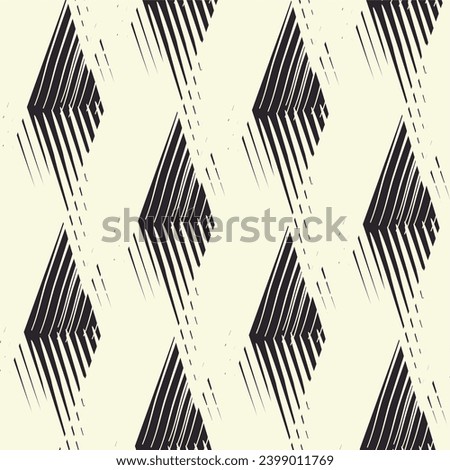 Abstract black and white seamless pattern. Sport style texture with chaotic shapes, triangles, arrows, lines, stripes. Monochrome urban art style vector background.