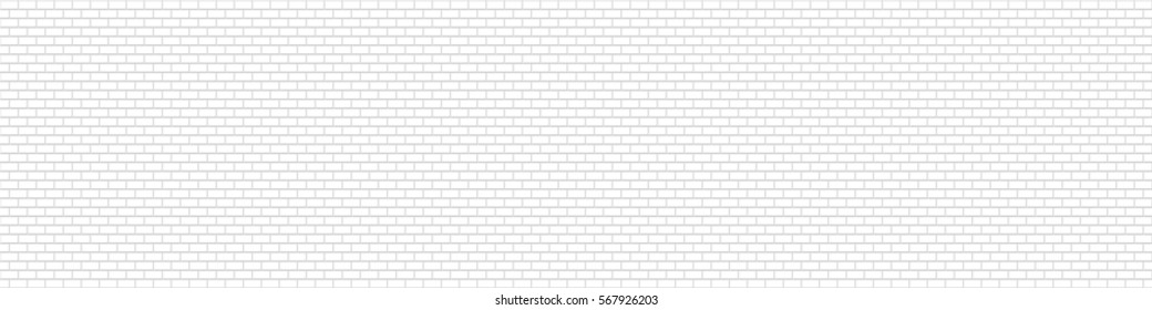 Abstract Black and White Structural Brick Wall. Panoramic Solid Surface. Raster Illustration