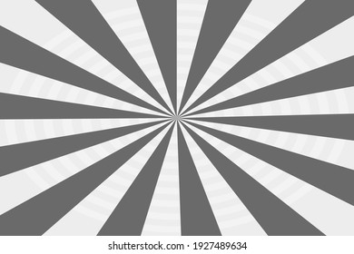 Abstract Black And White Sunburst Graphic Background