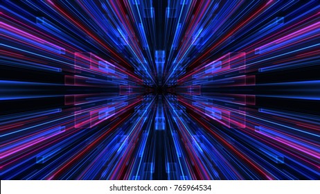 Abstract blocks background. light line, 3d rendering. kaleidoscope block