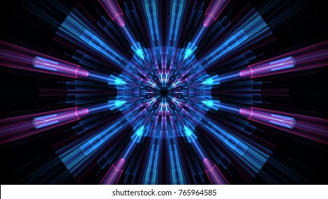 Abstract blocks background. light line, 3d rendering. kaleidoscope block