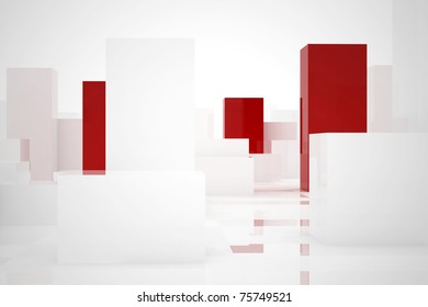 abstract blocks city
