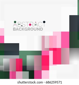 Abstract blocks template design background, simple geometric shapes on white, straight lines and rectangles