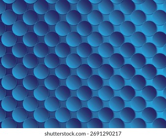 Abstract blue 3D circular pattern background with layered 3D texture and gradient shades. Perfect for fabric printing, digital wallpaper, packaging, trendy surface designs, modern wallpapers, textile