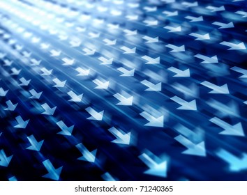 Abstract Blue Arrows
