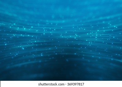 Abstract Blue Background Defocused Lights.