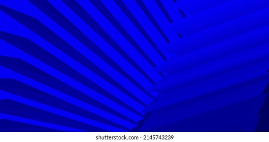 Abstract blue background with dynamic blue 3d lines. Modern wallpaper, screensaver, copy space. 3d image digital background