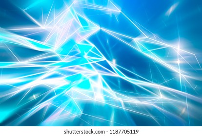 abstract blue background. explosion star. illustration digital.