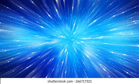 Abstract Blue Background. Explosion Star.