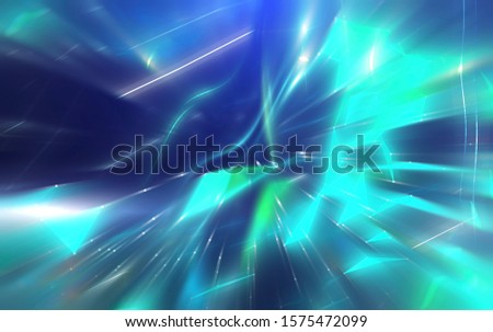 abstract blue background. explosion star. illustration digital.