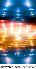 abstract blue background. horizontal lines and strips. illustration digital.