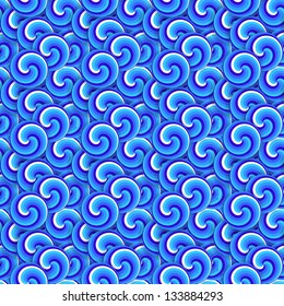 abstract blue background seamless pattern ocean waves raster