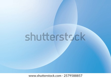 Abstract blue background with smooth, overlapping circular shapes. The background is light blue with a gradient, creating a soft texture. Gradient aesthetic. Blue background with copy space.