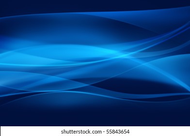 Abstract blue background, wave or smoke texture