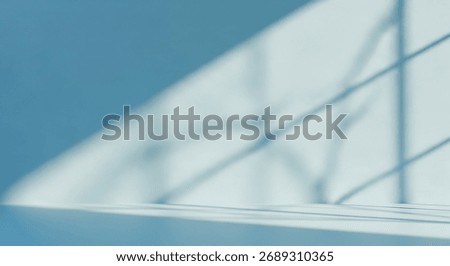 Abstract Blue Background with Window Shadow for Product Presentation Mockup