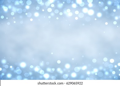 Abstract blue circular bokeh background