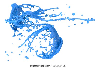 Abstract Blue Color Splash Isolated On Stock Illustration 111518405 ...