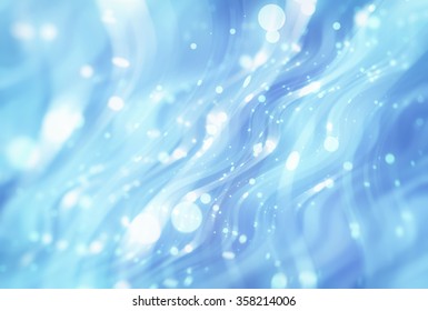 Abstract blue elegant background with glitter and waves