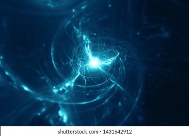 Abstract Blue Energy Field Background