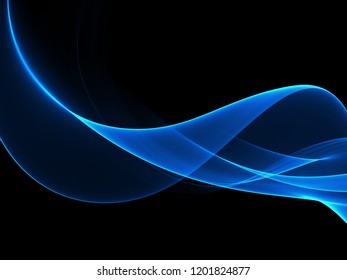      Abstract blue flow wave background 