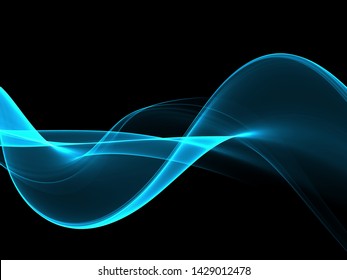 Abstract blue flow wave background