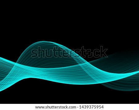 Abstract blue flow wave background