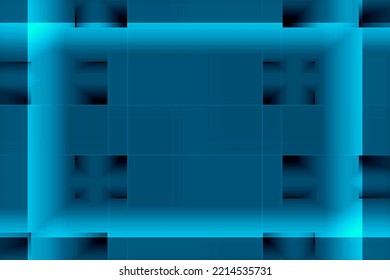 Abstract Blue Geometric Background. Dynamic Shapes Composition. Place For Text, Copyspace.