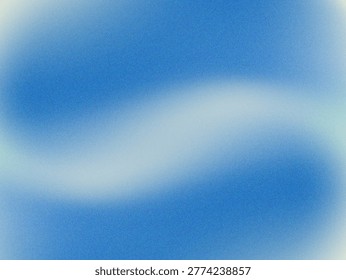 Abstract blue gradient background featuring soft, fuzzy waves of white and lighter blue. The design creates a calming visual effect with a smooth transition between colors and shapes, reminiscent of a gentle curve or wave pattern. The image lacks any distinct objects or materials, maintaining a simplistic yet soothing aesthetic suitable for backgrounds or artistic applications.
