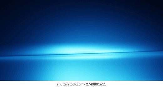Abstract blue gradient background with soft glowing light. Scene for advertising design, showroom, technology, banner, future, modern, sport, game, business, cosmetic, innovation. Sci Fi Illustration