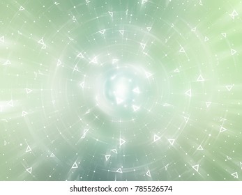 Abstract blue and green background. Explosion star. illustration digital