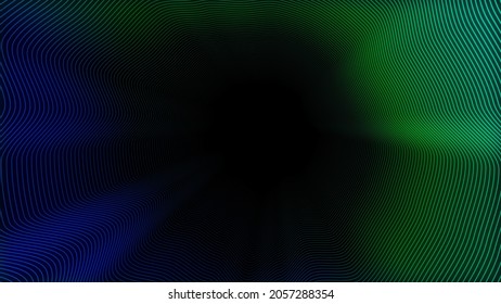 Abstract Blue Green Gradient Neon Lines Geometric. 3D Background. Retro Style. Futuristic Technology Abstract Background. Network, Big Data, Data Center, Server, Vj, Internet, Speed