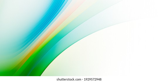 Abstract Blue Green Yellow Curves Background Texture