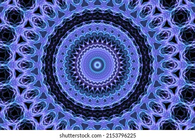 The Abstract Blue Mandala Background