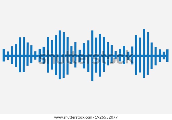 abstract blue
music equalizer with white
background