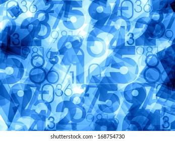Abstract Blue Numbers Light Background Stock Illustration 168754730