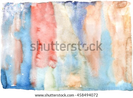 Abstract blue and pink watercolor background