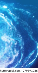 Abstract blue plasma texture with fluid cosmic forms, evoking icy energy, ocean depth, nebula clouds, and futuristic space atmosphere.