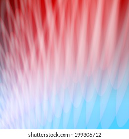 Abstract blue and red background with white net