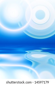 Abstract blue reflection background