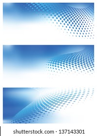 Abstract  Blue Swirl Dot Graphic Background Templates Perfect For Web Banners, Ads And Other Print Collateral Materials.