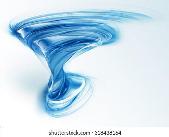 abstract blue tornado on light background
