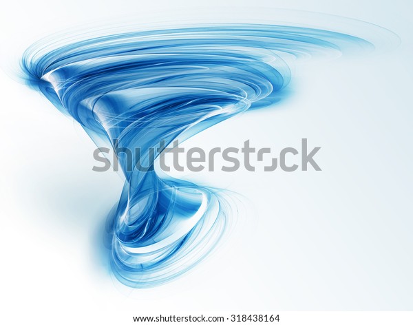 明るい背景に抽象的な青の竜巻 のイラスト素材