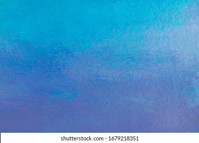 Abstract blue violet gradient sky oil painting canvas hand drawn by the artist  Beautiful background 