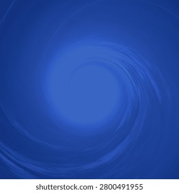 Abstract blue vortex background with smooth spiral swirl texture resembling a storm or deep sea whirlpool.