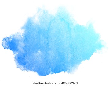 Abstract Blue Watercolor On White Background Stock Illustration ...